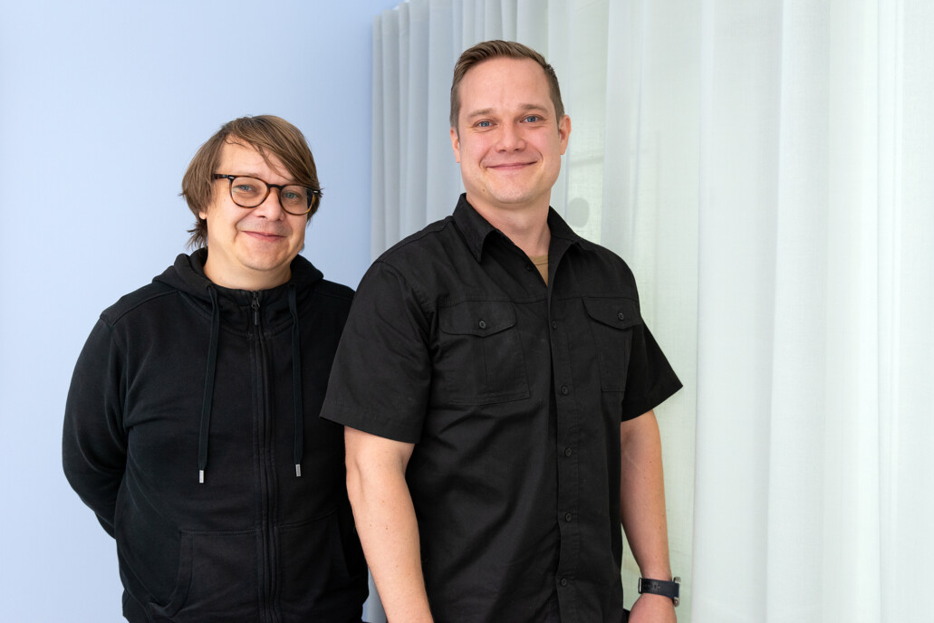 Jarkko and Petri Holopainen from J. Holopainen are standing side by side.